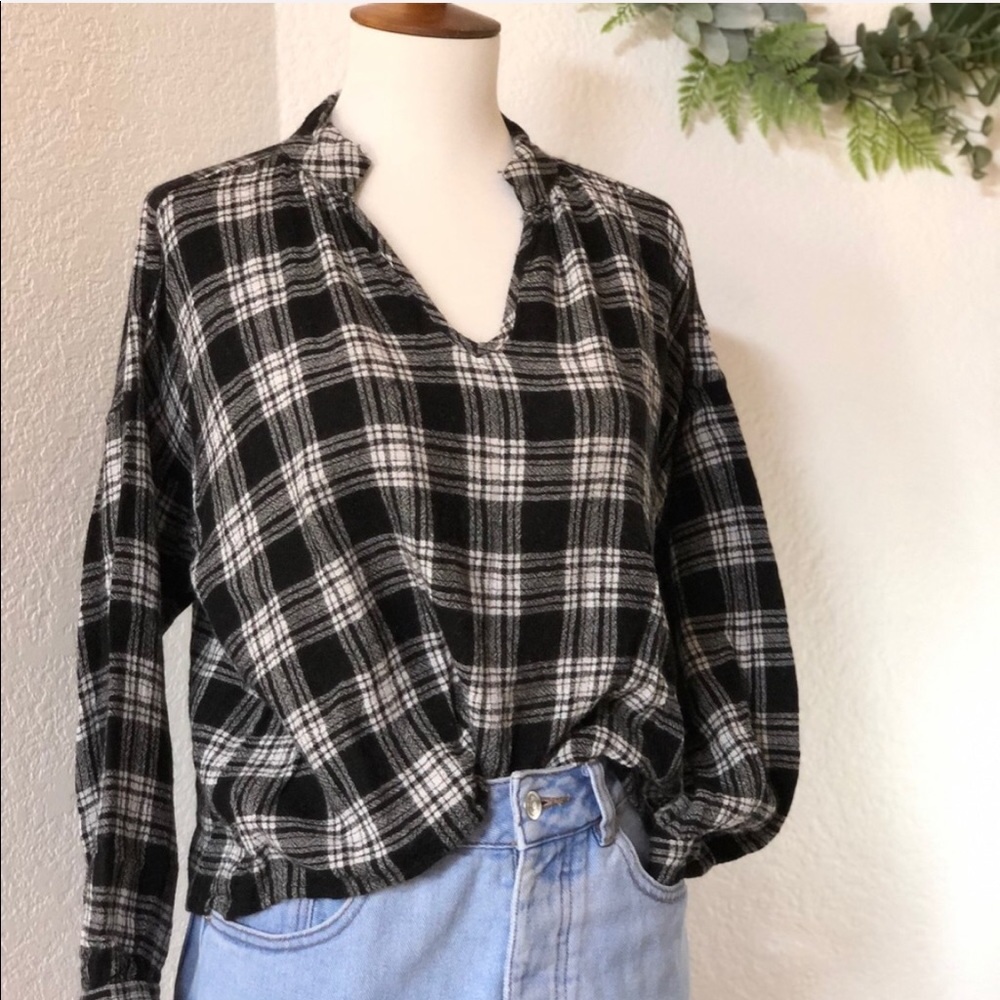 Madewell • Plaid Long Sleeve Flannel Top
